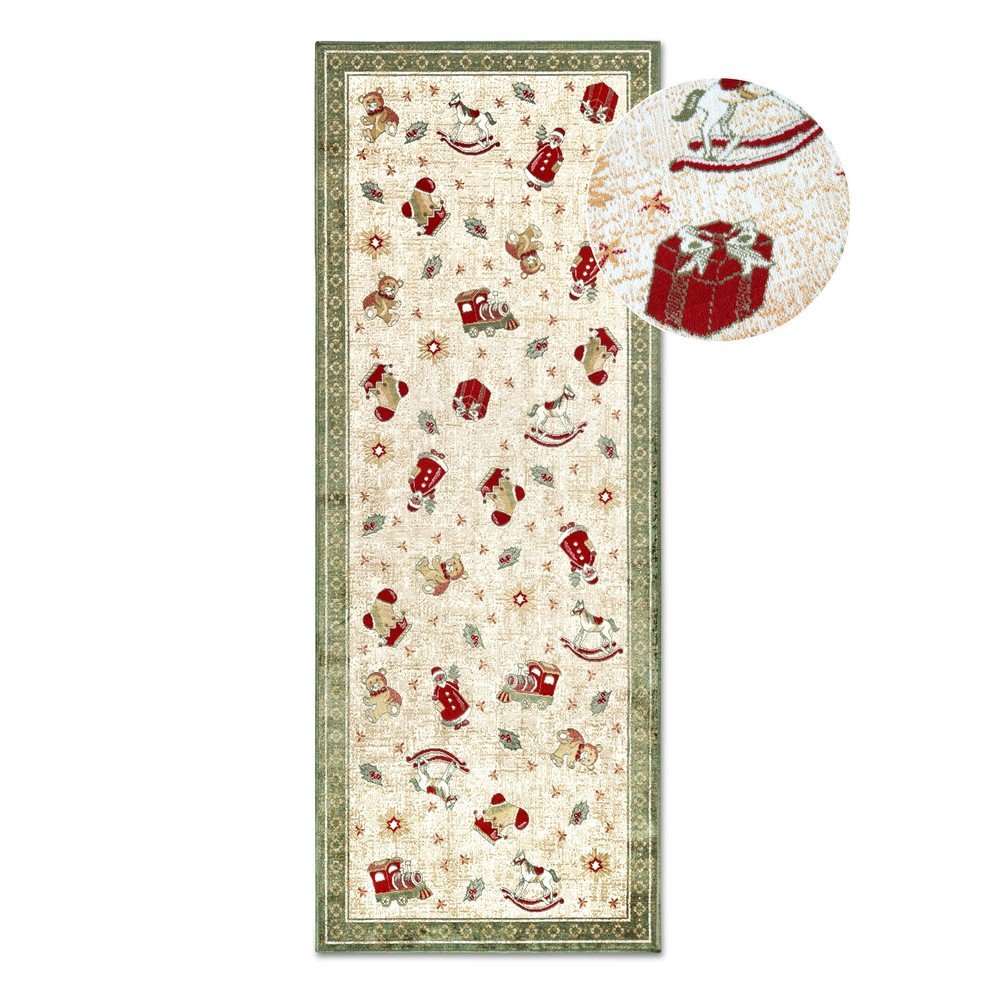 Zöld pamutkeverék futószőnyeg karácsonyi mintával 80x200 cm Toy's Delight Green Christmas – Villeroy&Boch