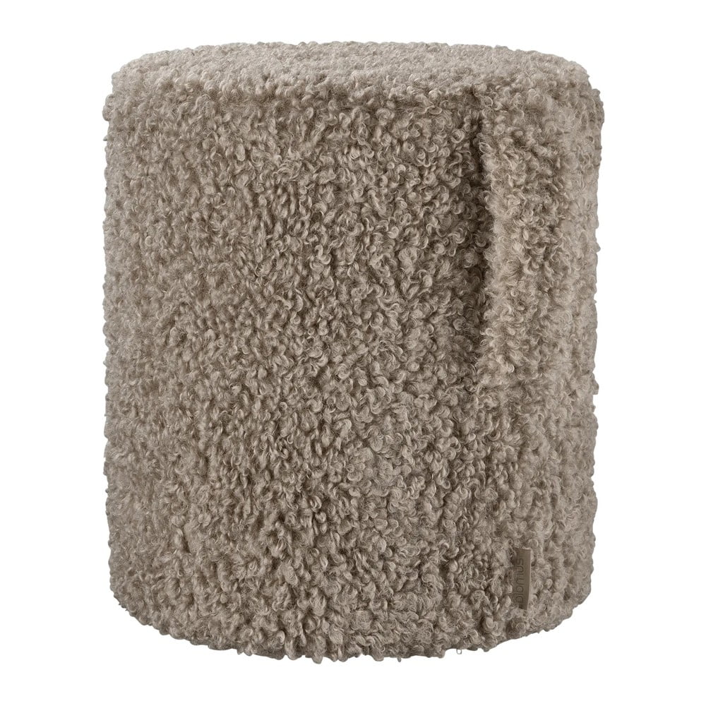 Barna buklé puff Teddy – Blomus