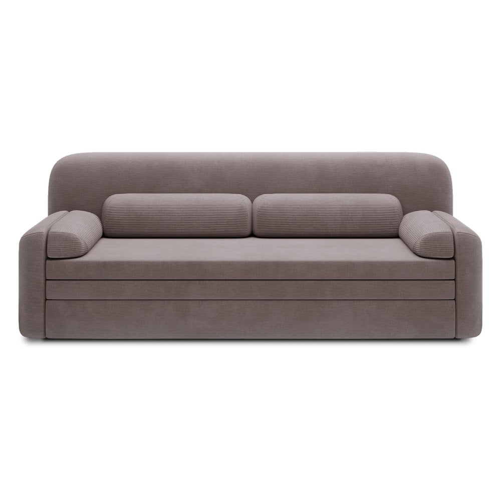 Barna kordbársony kinyitható-tárolóhelyes kanapé 236 cm Elioss – ELTAP