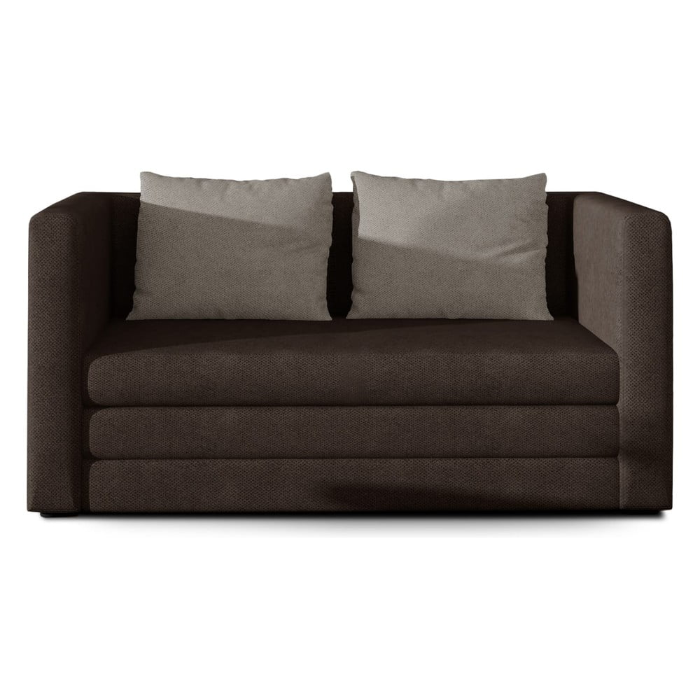 Barna zsenília kinyitható kanapé 132 cm Neva – ELTAP