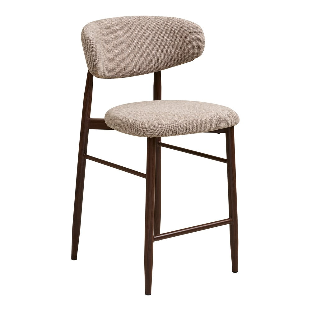 Bézs-sötétbarna kárpitozott bárszék (ülésmagasság 65 cm) Levanto – House Nordic