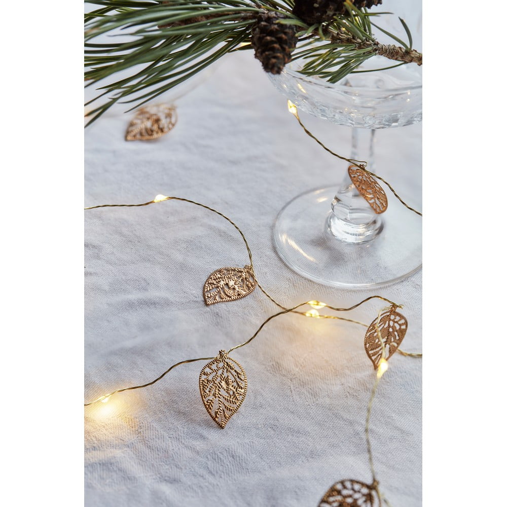 Elemmel működő fényfüzér izzók száma 20 db-os hosszúság 200 cm Marlin Leaf – Sirius