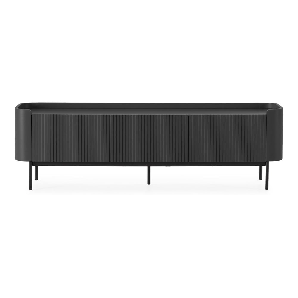 Fekete TV-állvány 180x55x40 cm Willa – MOME