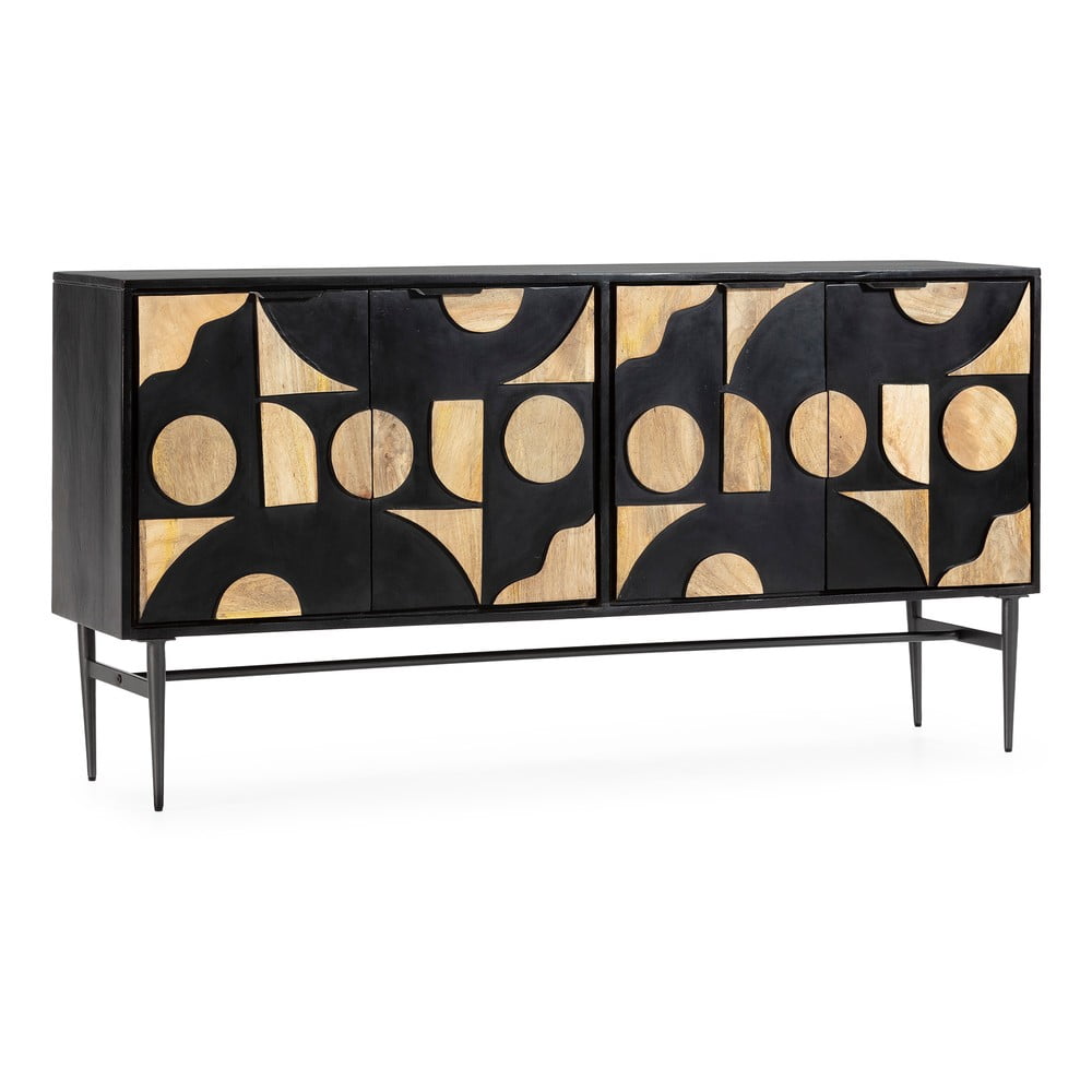 Fekete mangófa komód 175x90x40 cm Navya – MOME