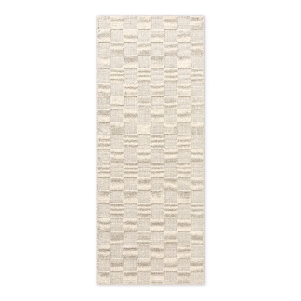 Krémszínű kézi szövésű gyapjú futószőnyeg 80x200 cm Scala – Villeroy&Boch