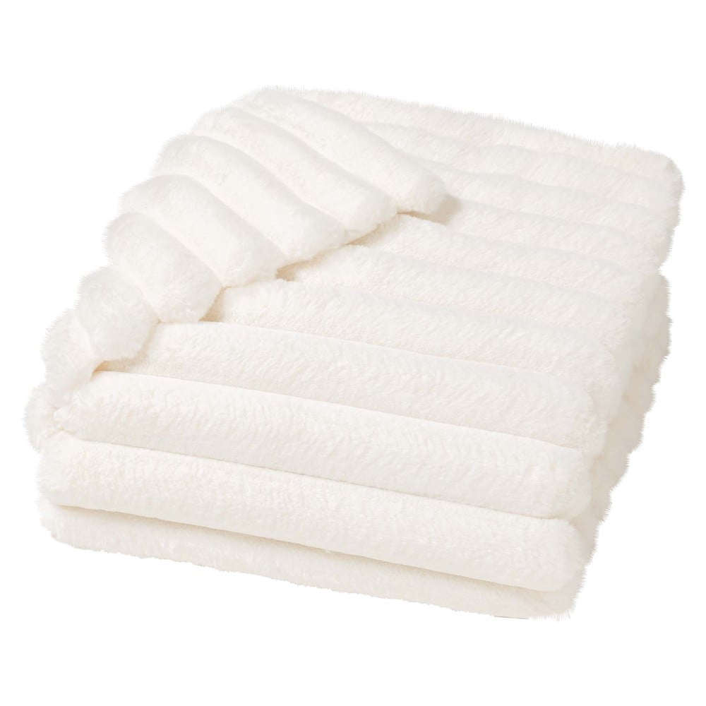 Krémszínű mikroplüss takaró 180x220 cm Boudoir – douceur d'intérieur