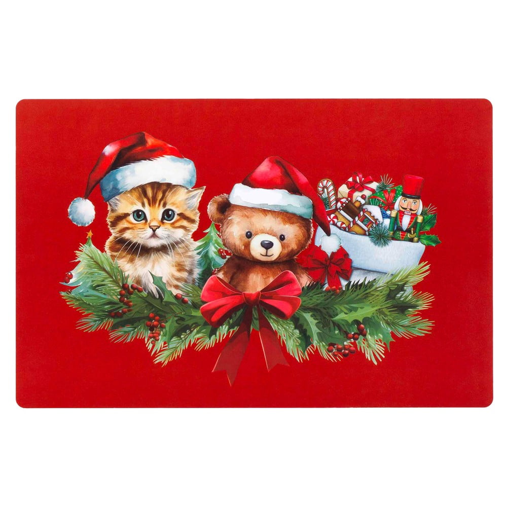 Műanyag tányéralátét karácsonyi mintával 28