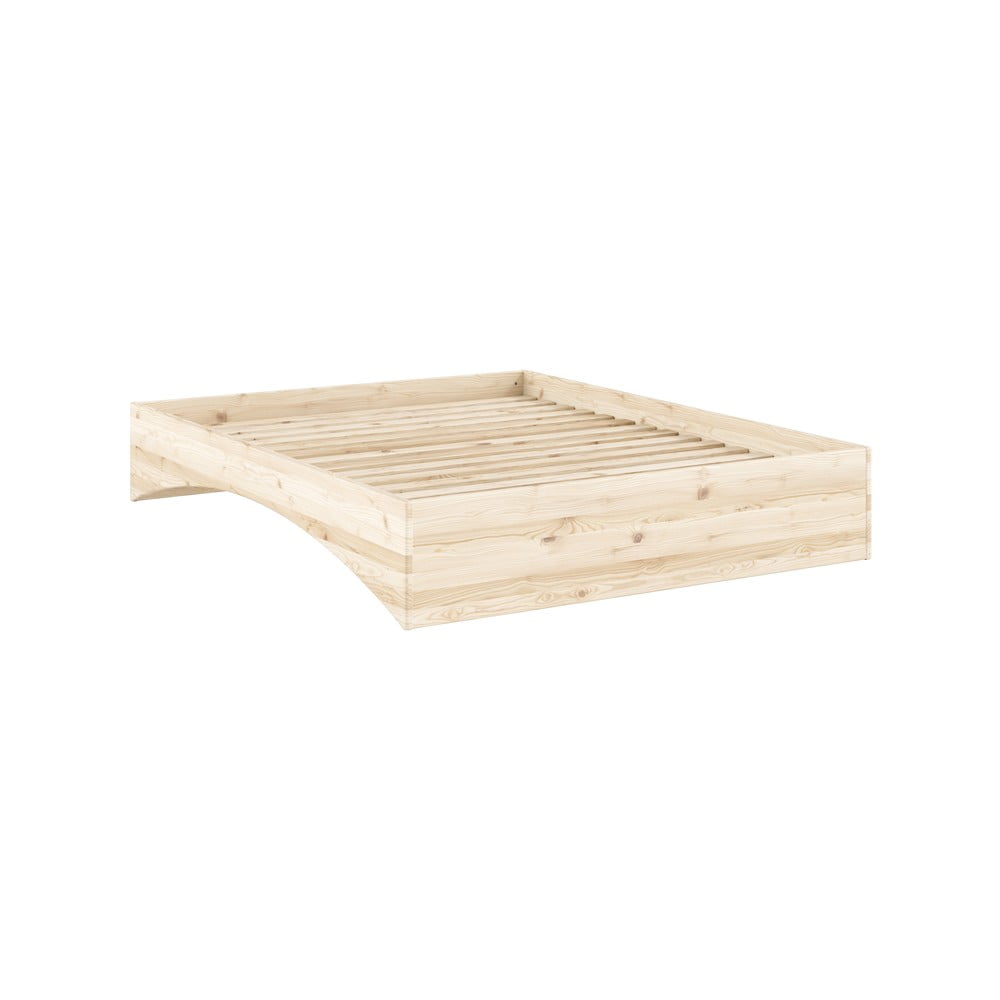 Natúr színű borovi fenyő franciaágy ágytámla nélkül 160x200 cm Orbit – Karup Design