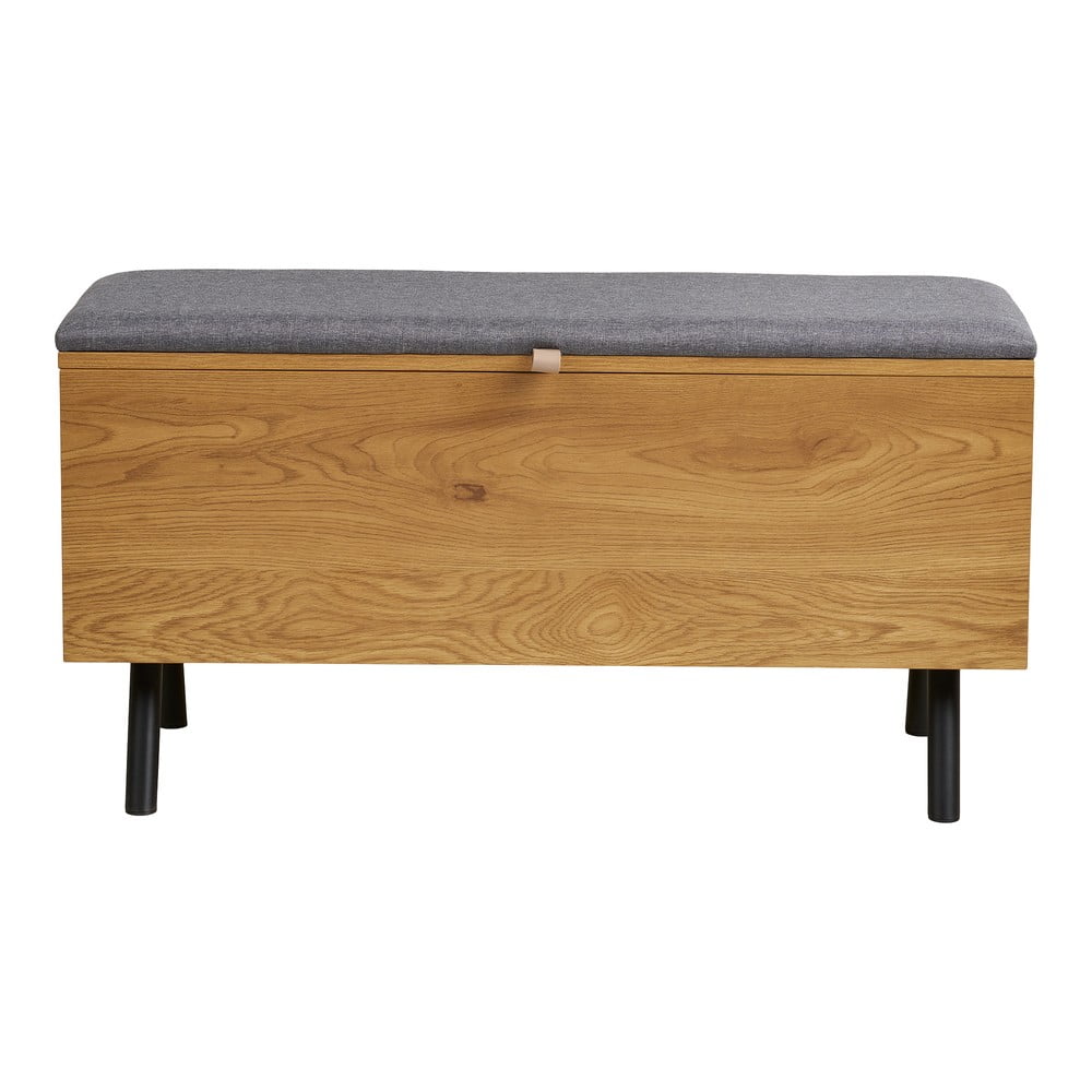 Natúr színű tárolóláda tölgyfa dekorral 92x48x33 cm Barco – House Nordic