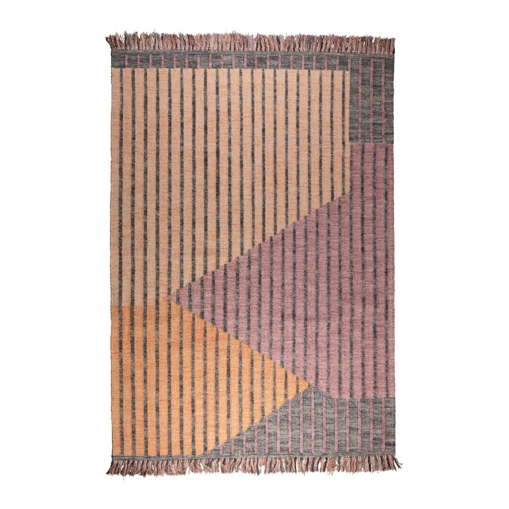 Rózsaszín-barackszínű pamut szőnyeg 200x300 cm Hampton – Dutchbone