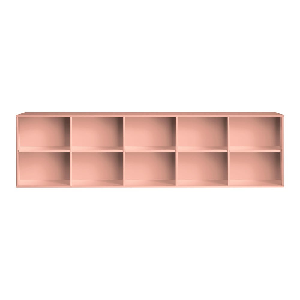 Rózsaszín függő könyvespolc 220x61x42 cm Mistral – Hammel Furniture