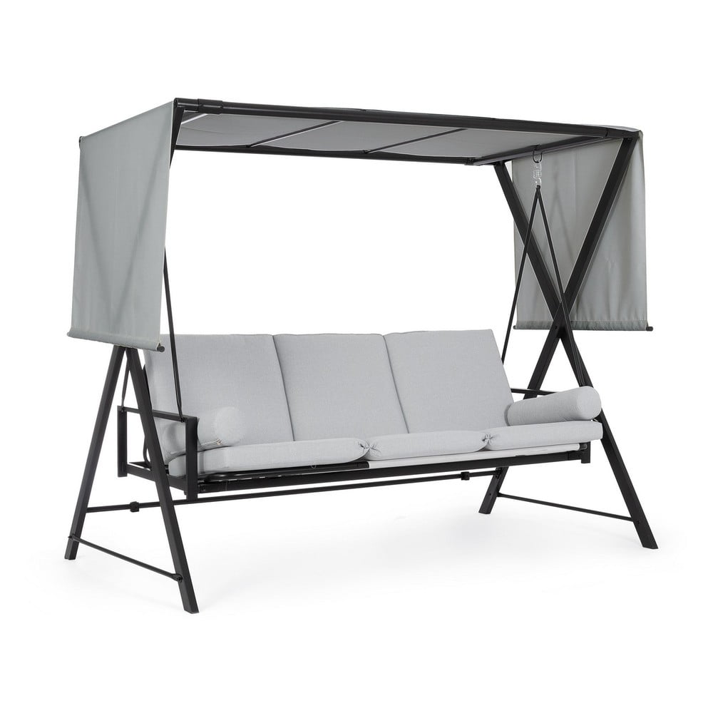 Szürke fém kerti hintaágy Pompei   – Bizzotto