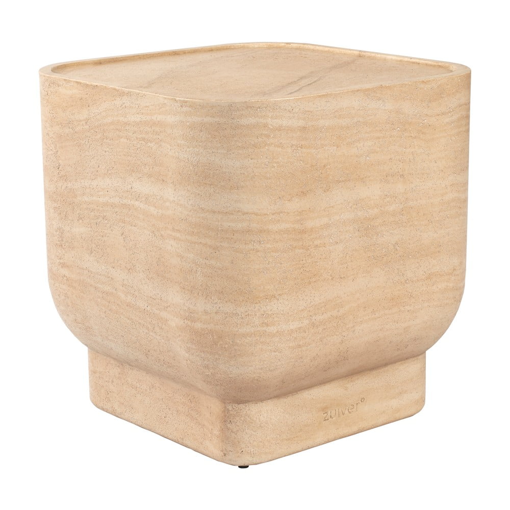 Tárolóasztal kő dekorral ø 45 cm Noble – Zuiver