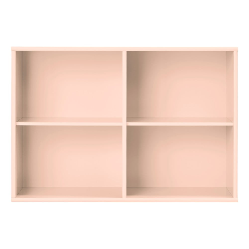 Világos rózsaszín függő könyvespolc 89x61x32