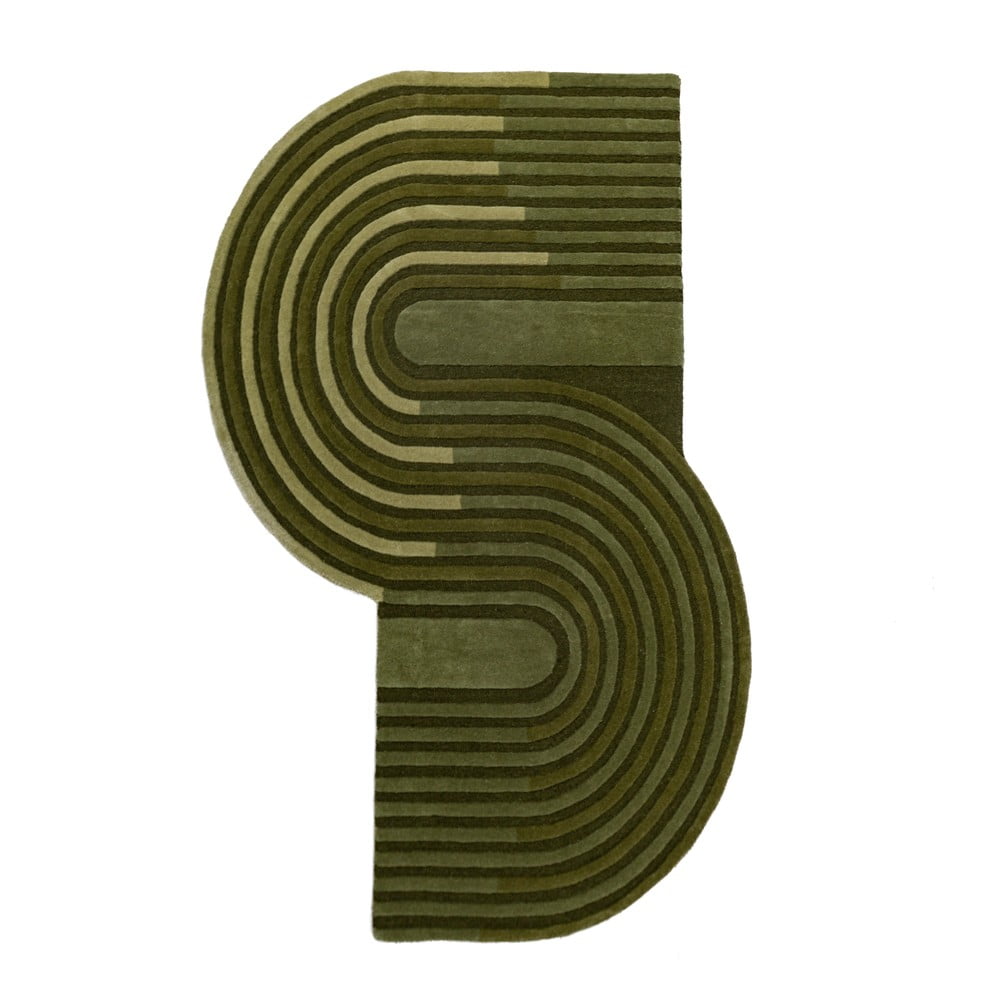 Zöld kézi szövésű gyapjú szőnyeg 200x290 cm Conway Retro – Flair Rugs