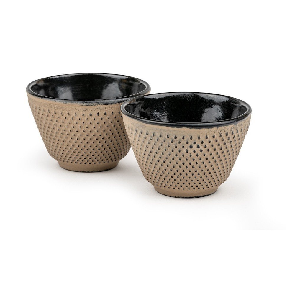 Bézs öntöttvas csésze szett 2 db-os 100 ml Xilin – Bredemeijer