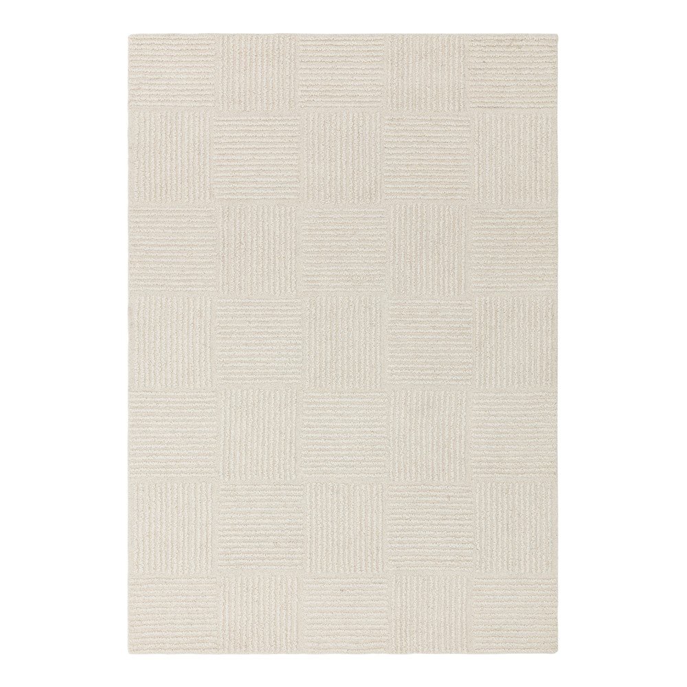 Elefántcsont színű kézi szövésű gyapjú szőnyeg 120x170 cm Zennith Grid – Asiatic Carpets