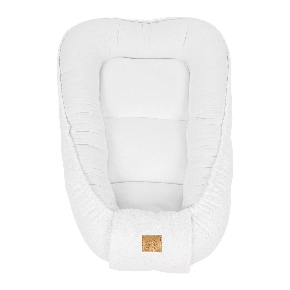 Fehér babafészek 55x83 cm – Meowbaby