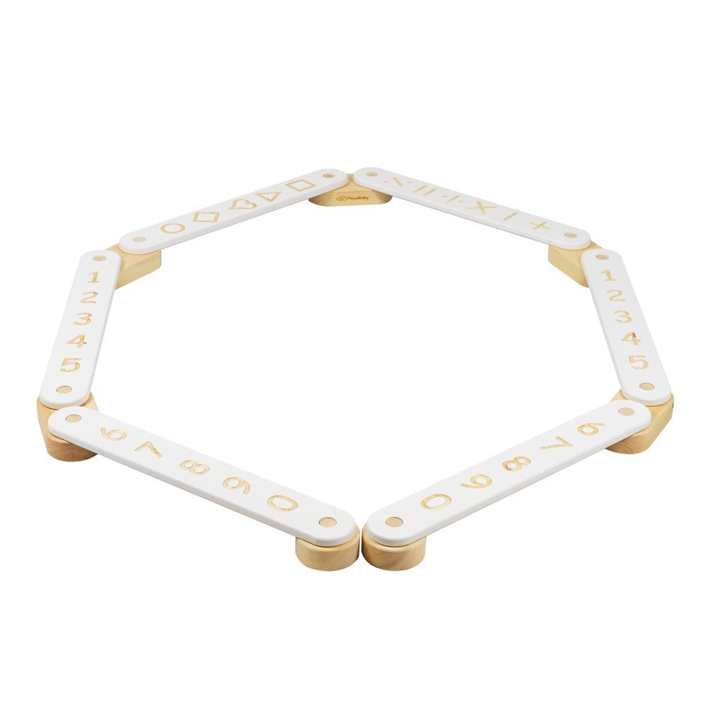 Fehér borovi fenyő egyensúlyozó pálya 10x408x5 cm Montessori – Meowbaby