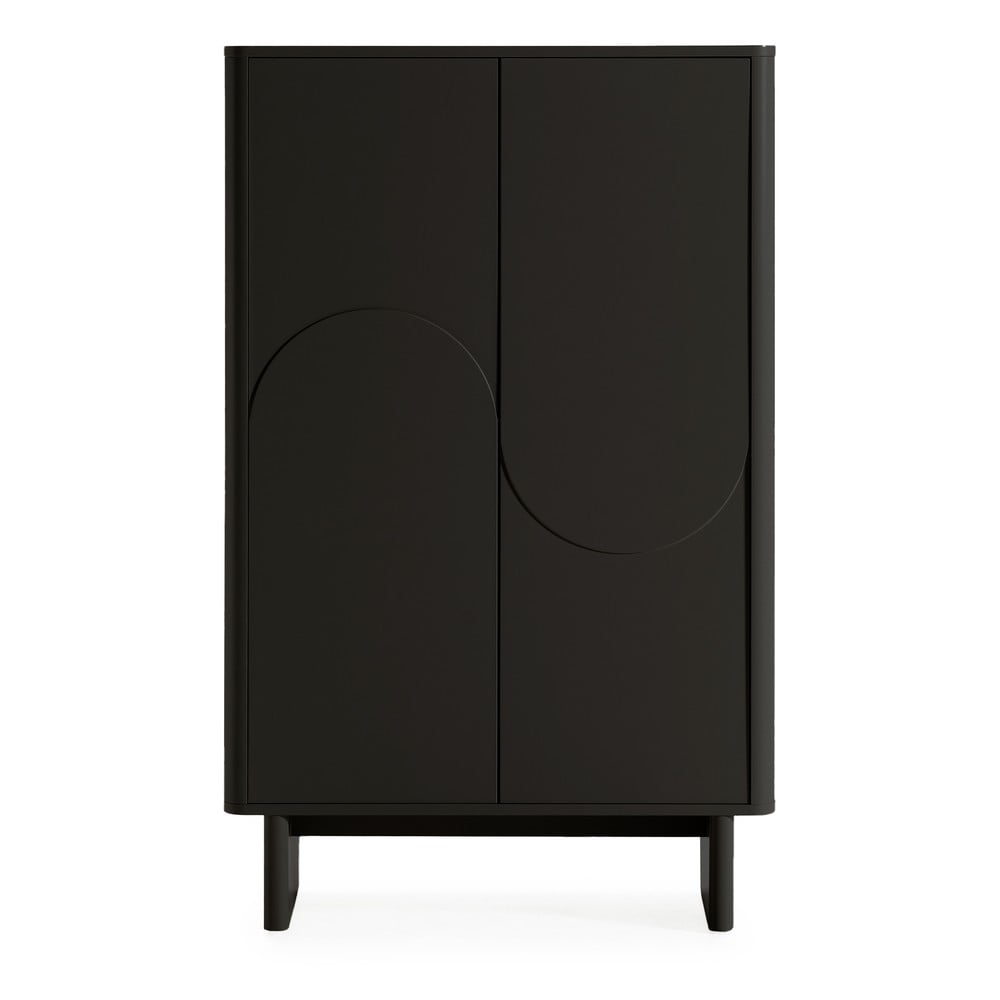 Fekete szekrény 80x130x40 cm Solei – MOME