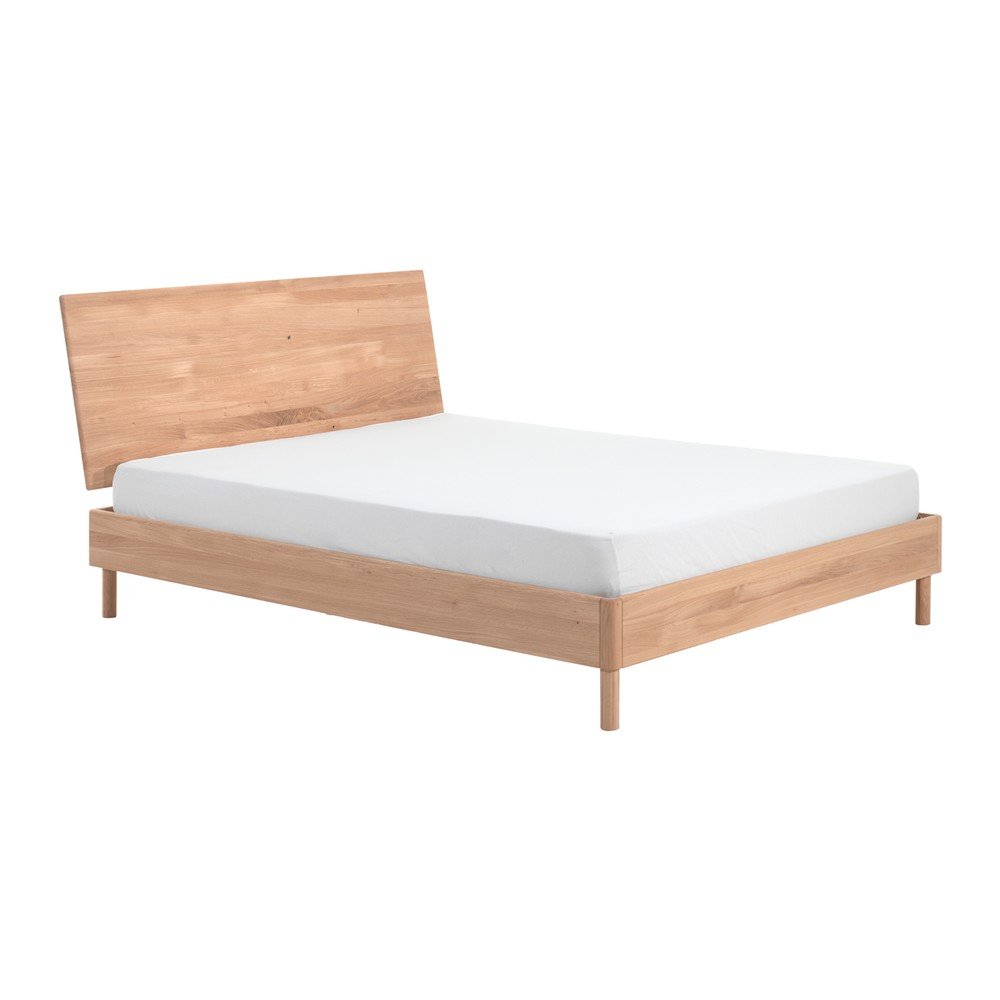 Natúr színű tölgyfa franciaágy ágyrács nélkül 160x200 cm Forrest – Vipack