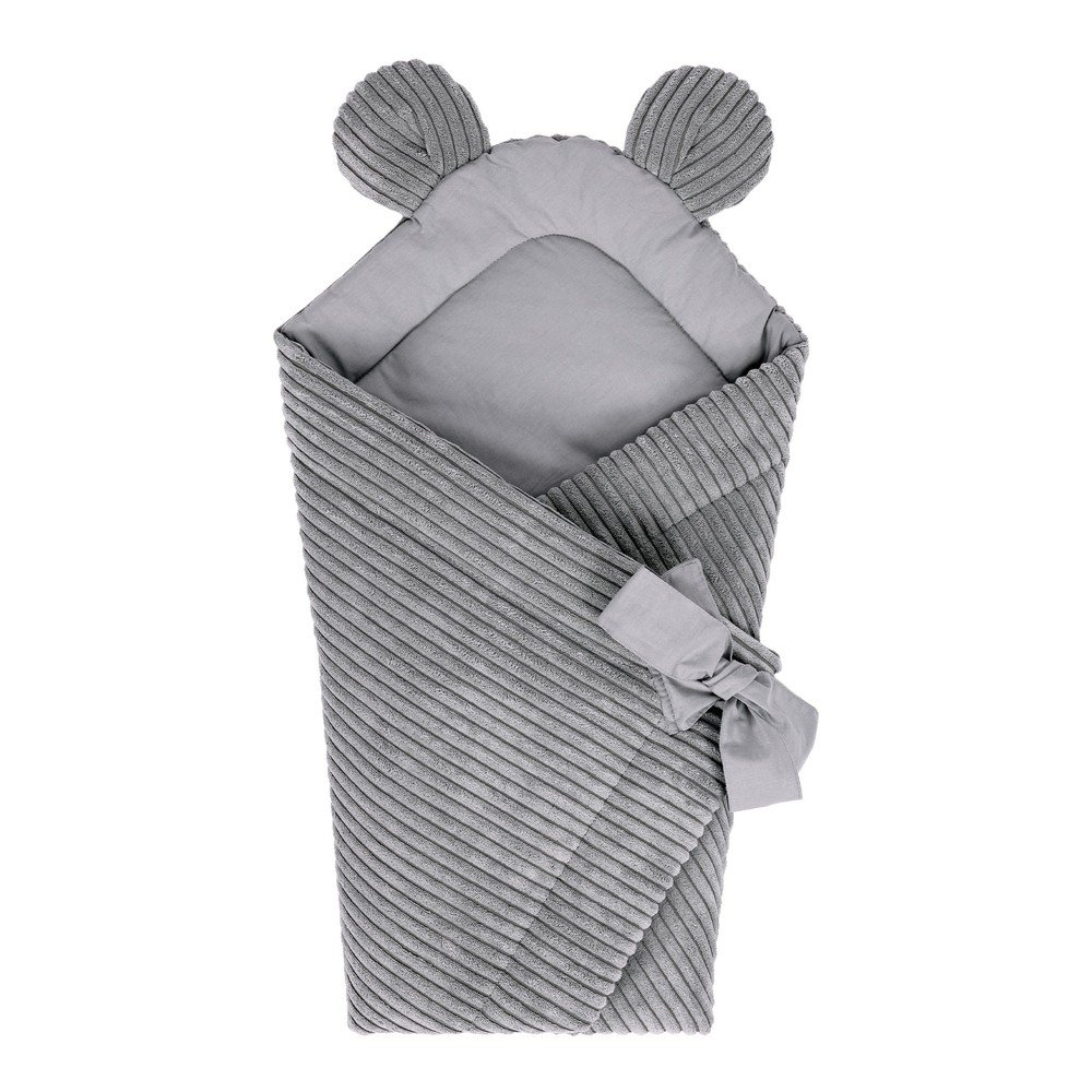 Szürke kordbársony babapólya 35x65 cm – Meowbaby