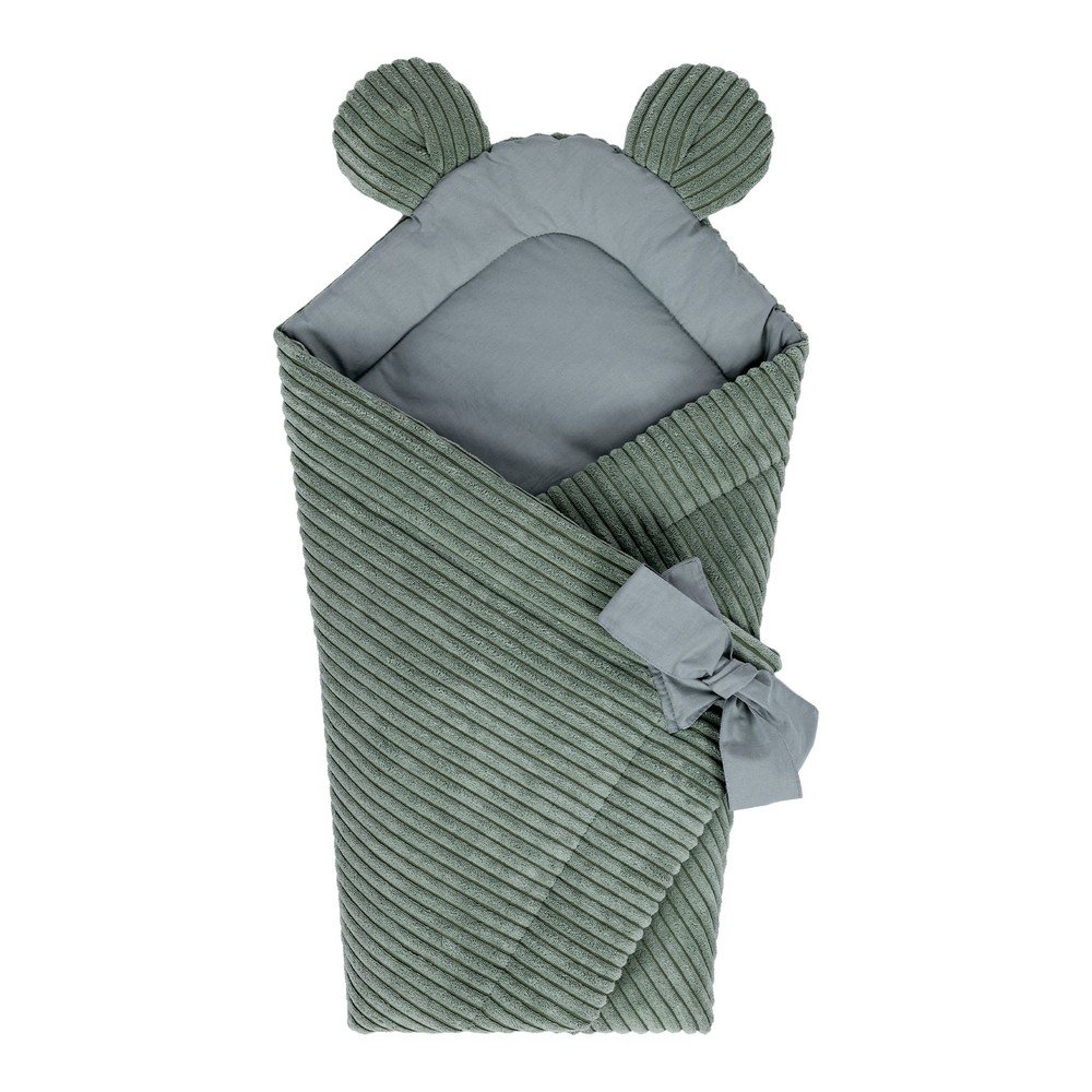 Zöld kordbársony babapólya 35x65 cm – Meowbaby