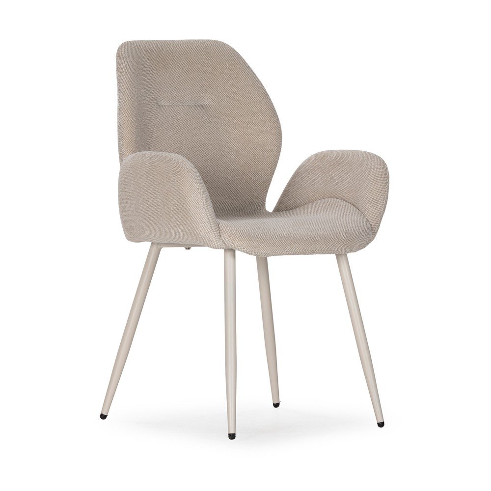 Bézs kárpitozott étkezőfotel szett 2 db-os Ansu – Marckeric