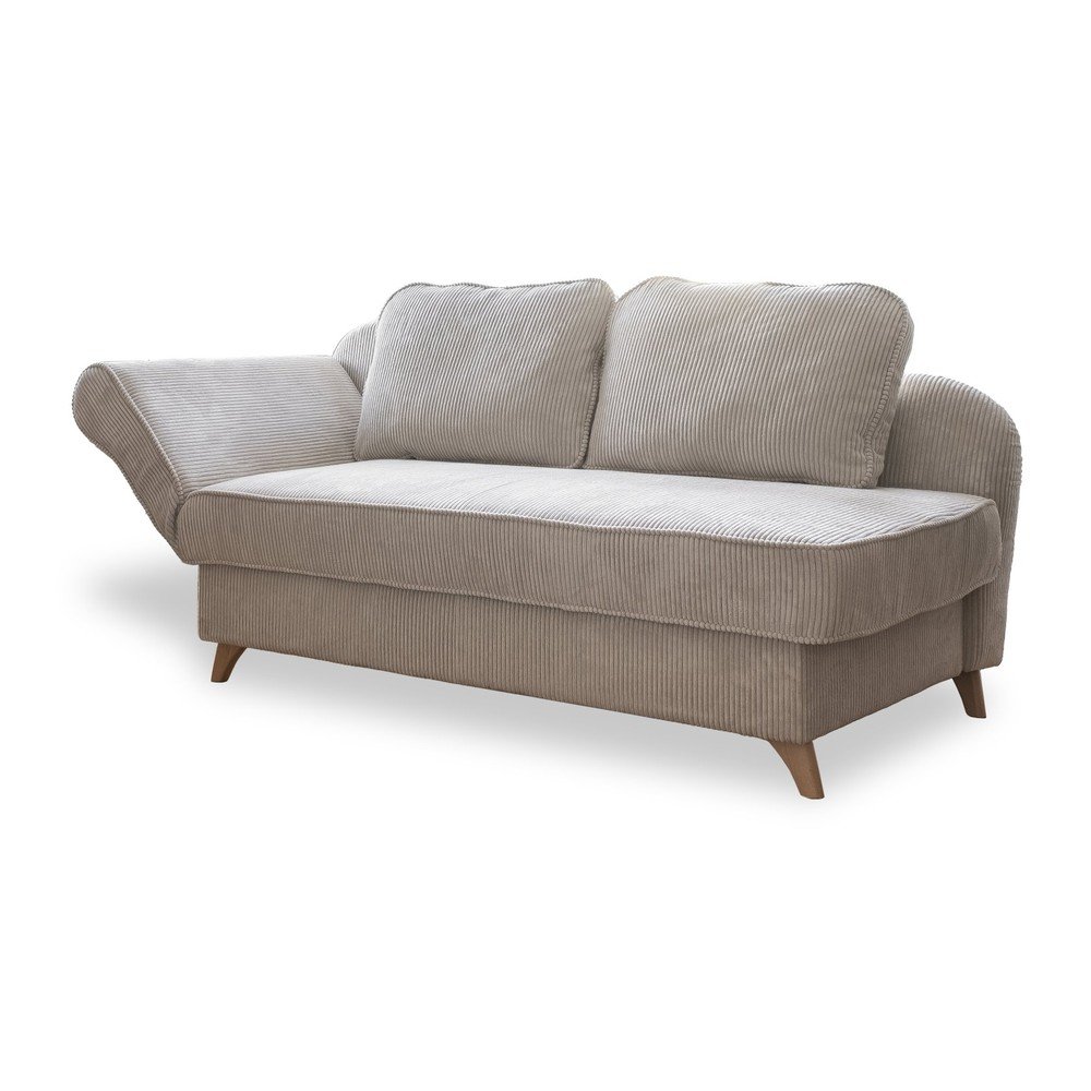 Bézs kordbársony heverő (bal oldali) Chic Charlotte – Miuform