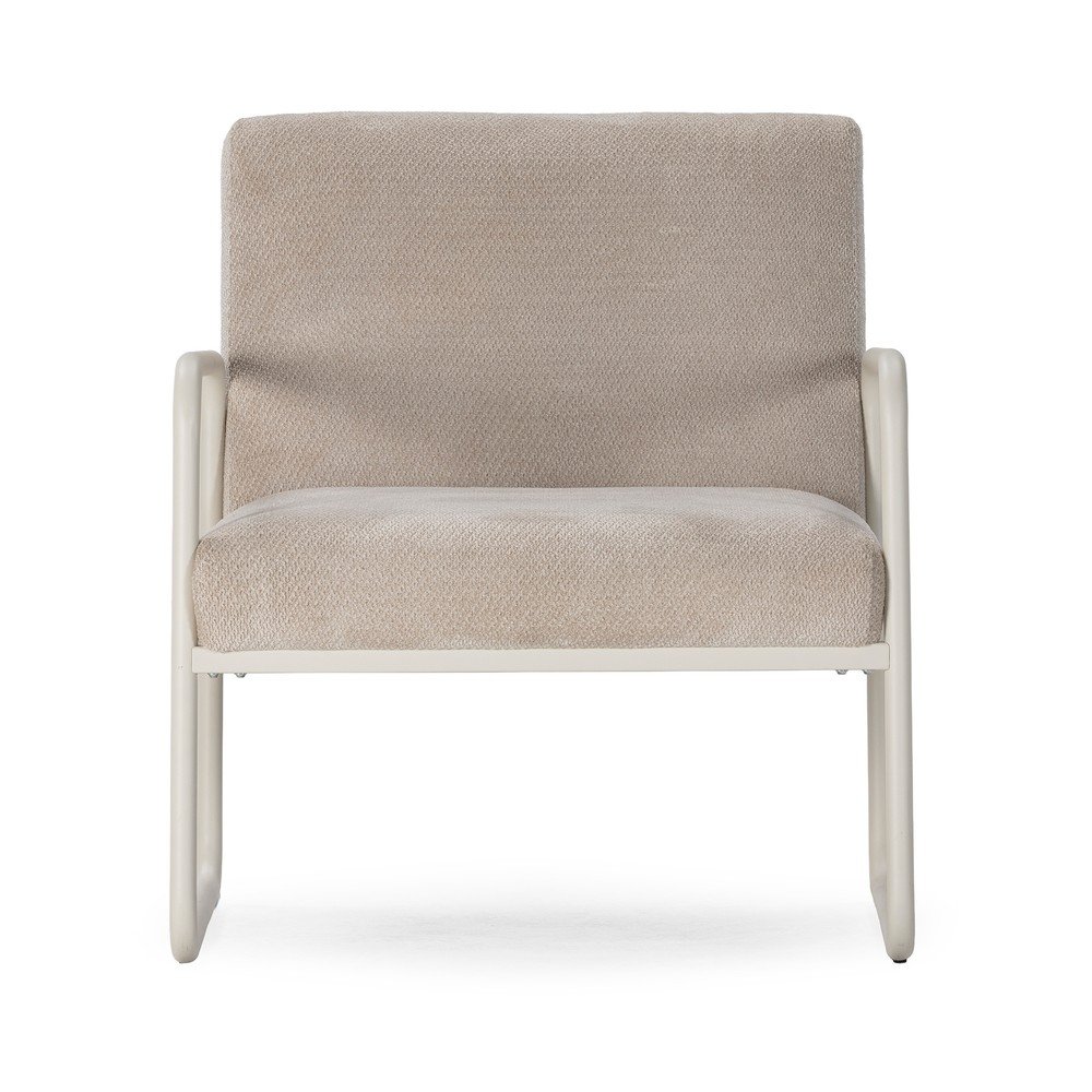 Bézs zsenília fotel Vince – MOME