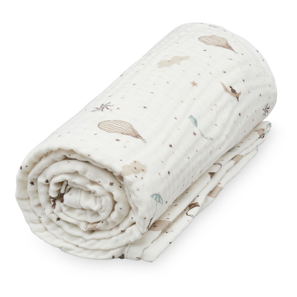 Elefántcsont színű bio pamut gyerek takaró 100x100 cm Dreamland – Cam Cam Copenhagen