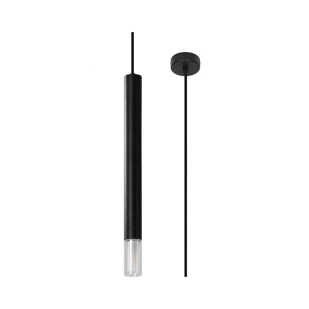 Fekete fém függőlámpa ø 8 cm Vittoria – Sollux