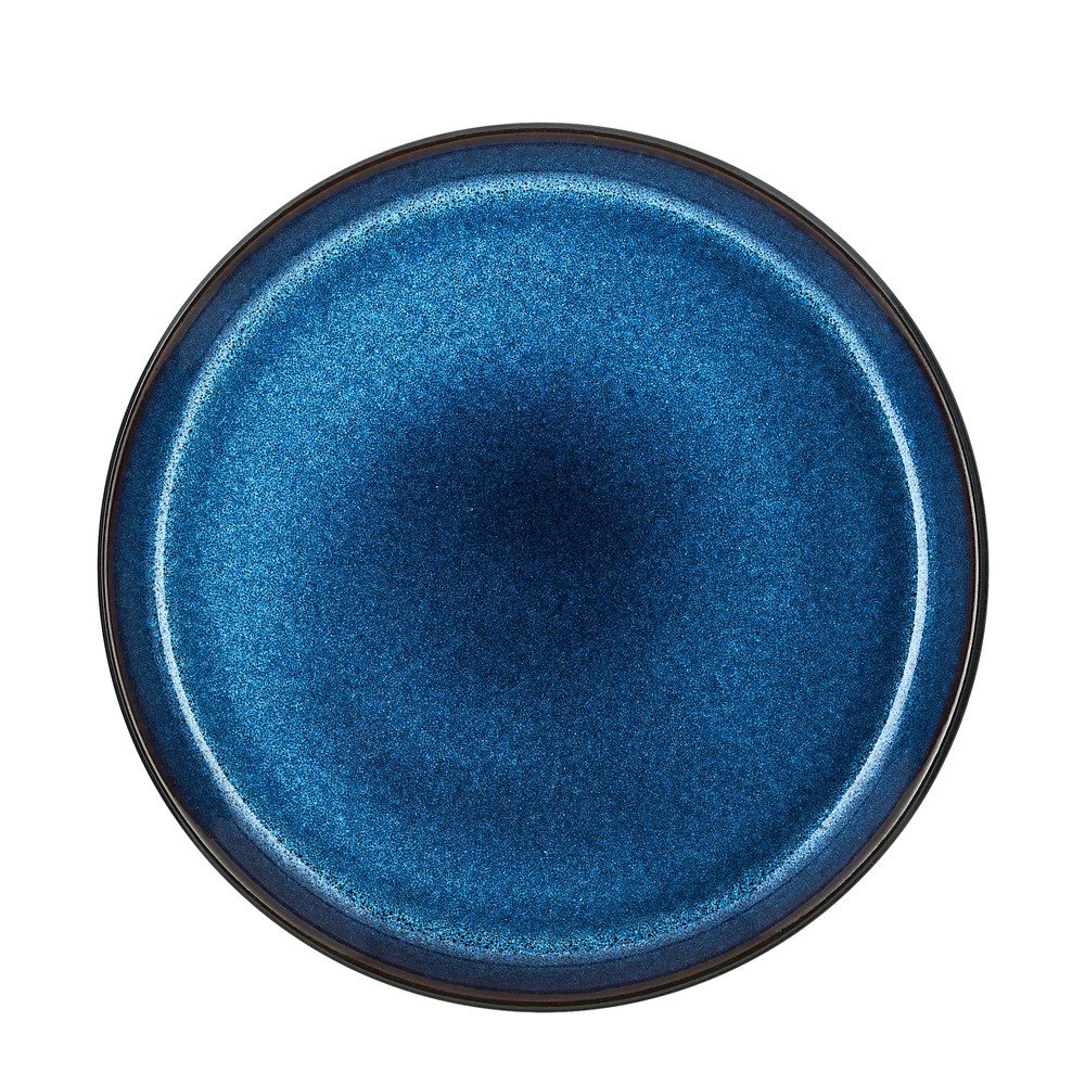 Fekete-kék desszertes kőedény tányér ø 21 cm Gastro Dark Blue/Black – Bitz