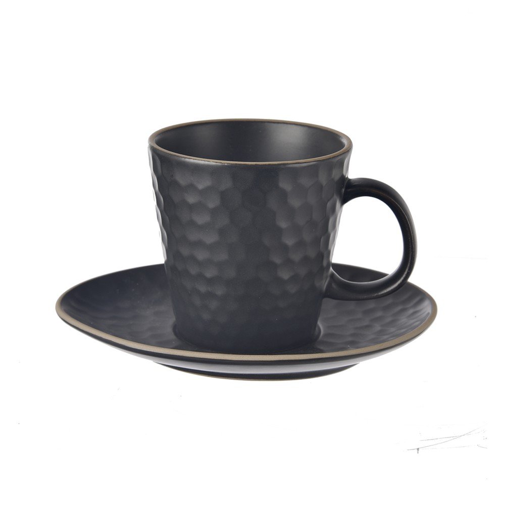 Fekete kerámia csésze cappucinóhoz 250 ml Tea Time – Orion