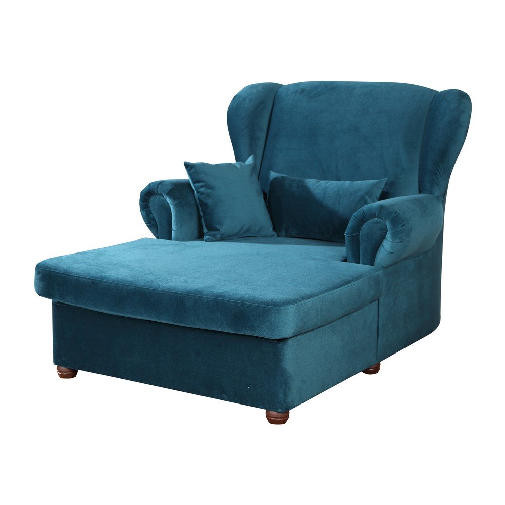 Kék bársony heverő Lord – Ropez