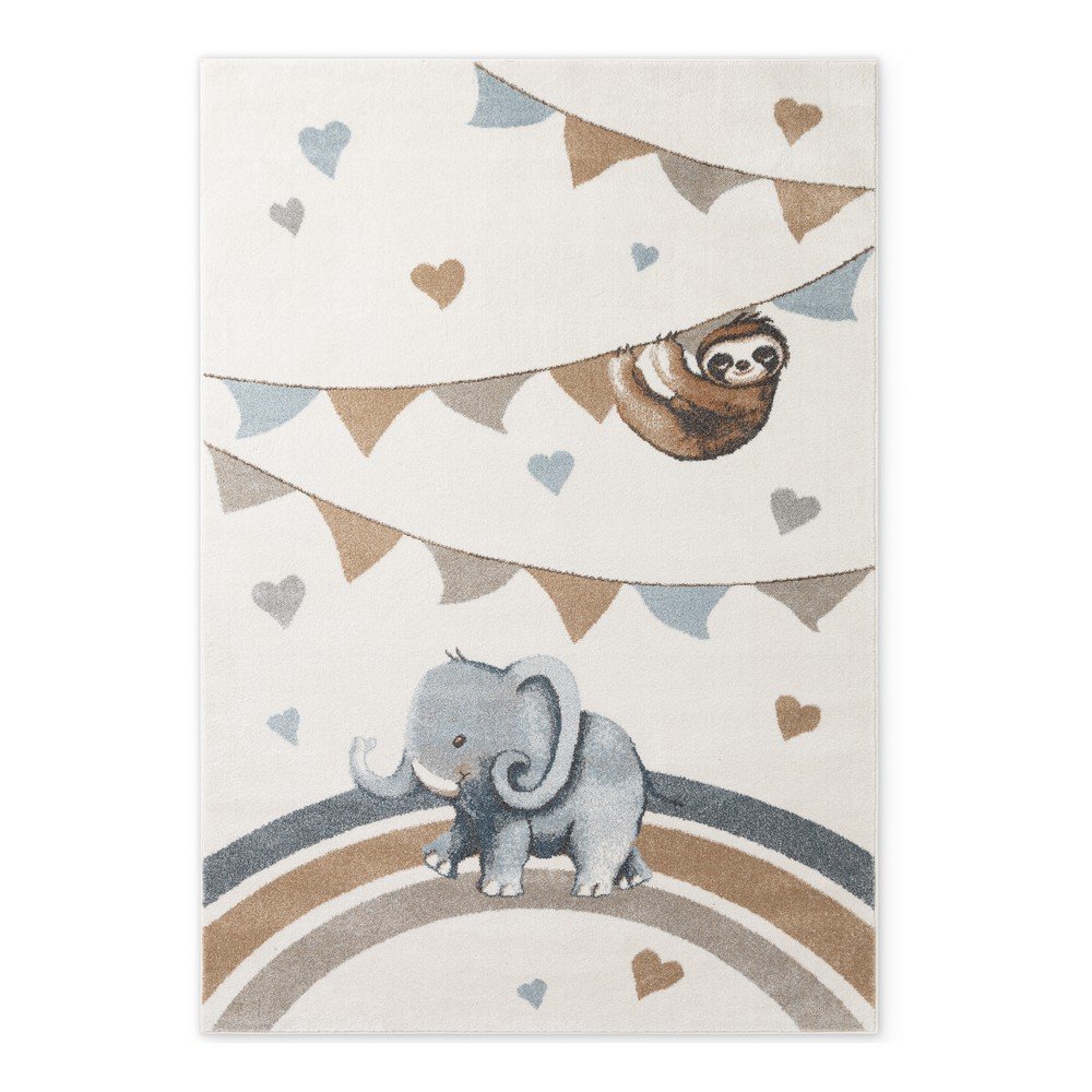 Krémszínű gyerek szőnyeg 120x170 cm Walk like an Elephant Rainbow Party – Villeroy&Boch