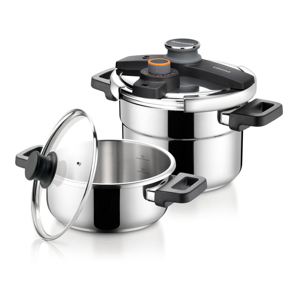 Kukta típusú rozsdamentes acél edénykészlet 4 db-os fedővel Ultima duo – Tescoma