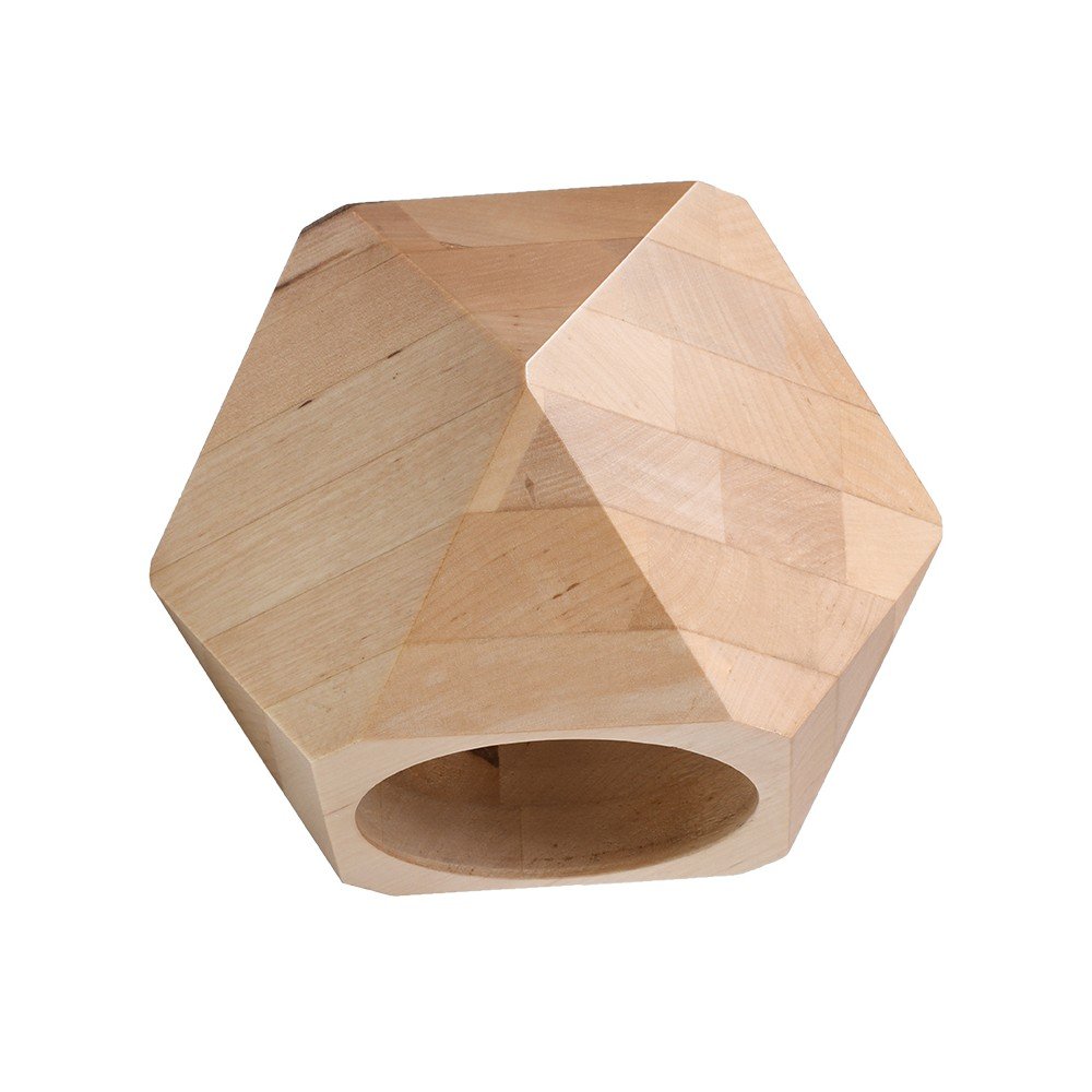 Natúr színű tömörfa fali lámpa Vige – Sollux