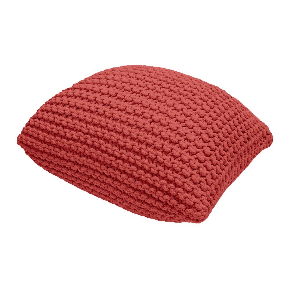 Piros kötött puff Knit – Bonami Essentials
