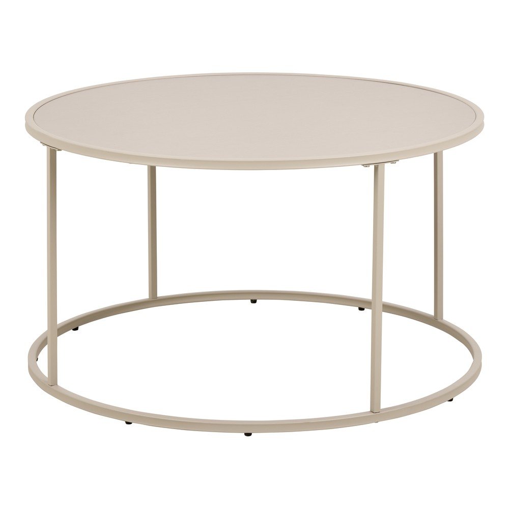 Szürke acél kerek dohányzóasztal ø 80 cm Seaford – Actona