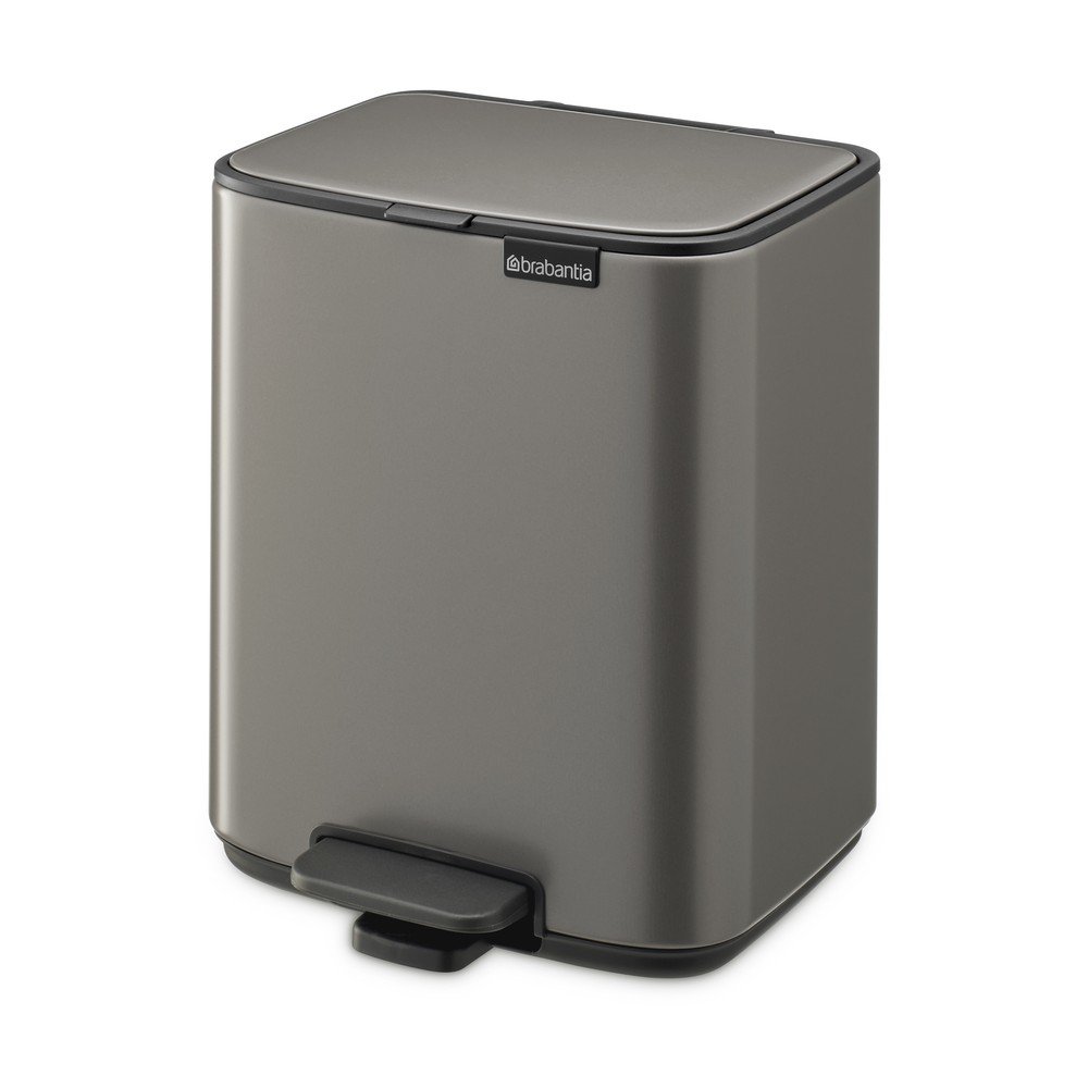 Szürke acél pedálos szemetes 7 l Bo – Brabantia