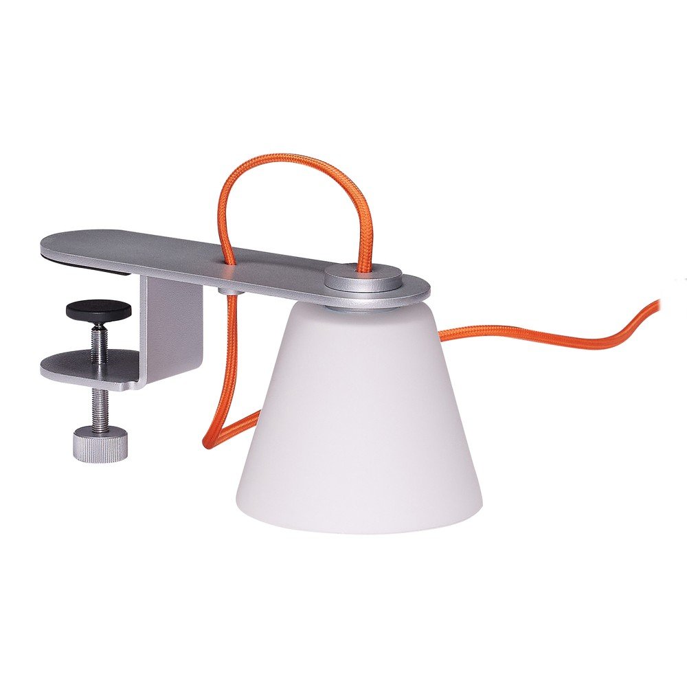 Szürke asztali lámpa üveg búrával (magasság 23 cm) Lure – Hübsch