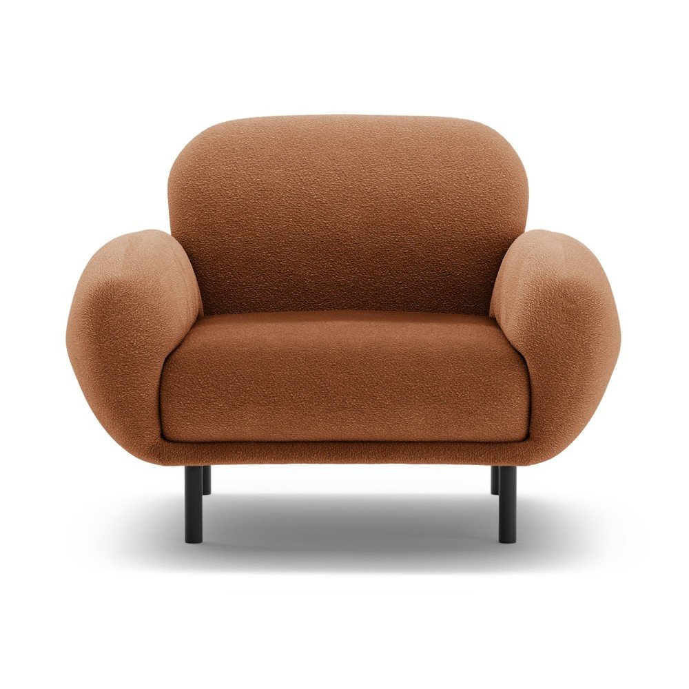 Terrakotta színű buklé fotel Poppy – Micadoni