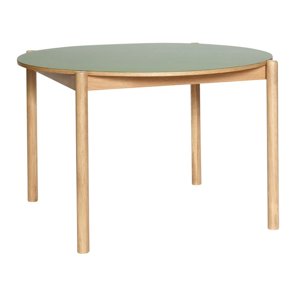 Tölgyfa kerek étkezőasztal ø 115 cm Oblique – Hübsch