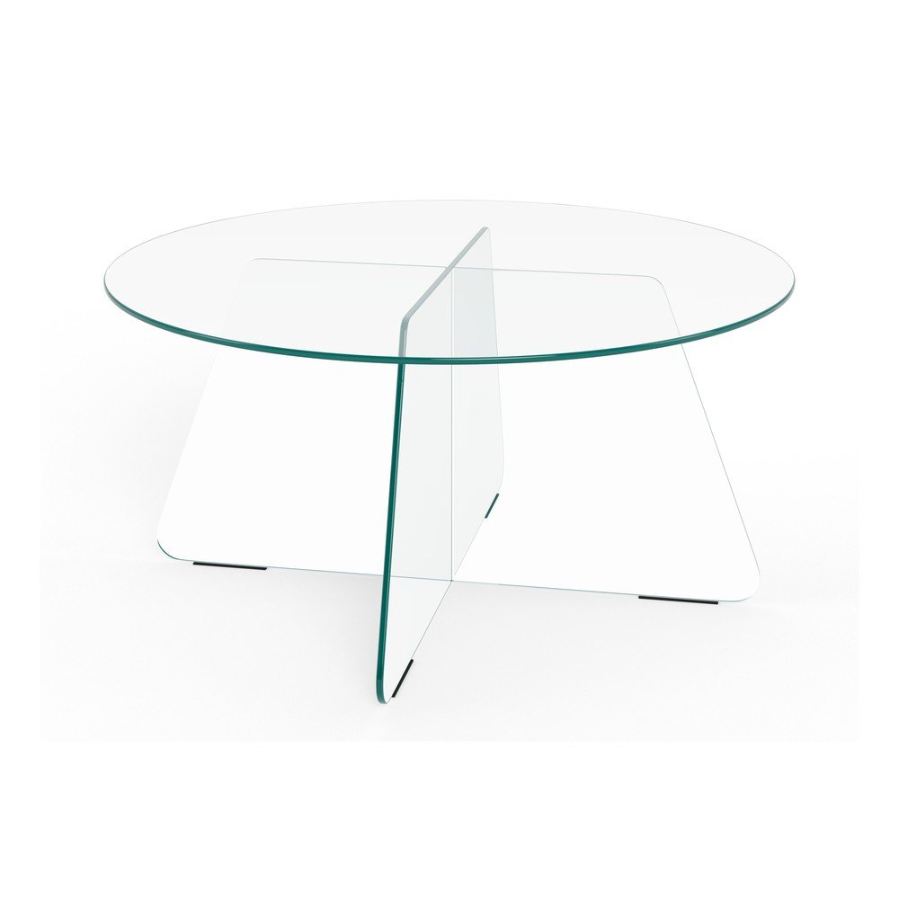 Üveg kerek dohányzóasztal ø 80 cm Samos – Actona