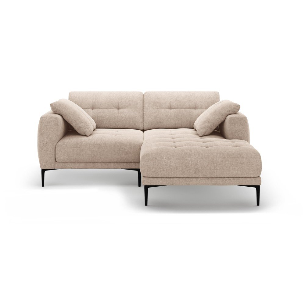 Világosbarna sarokkanapé (jobb oldali-heverő résszel) Bemy – Micadoni