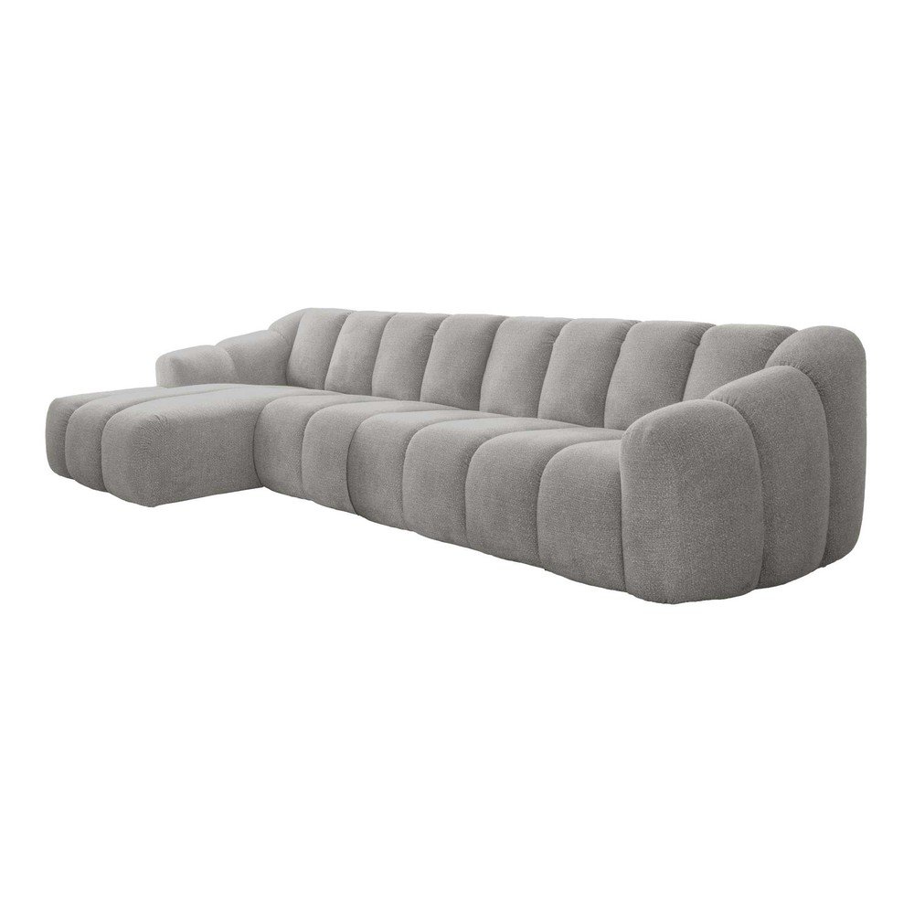 Világosszürke sarokkanapé (bal oldali-heverő résszel) Shell – Miuform