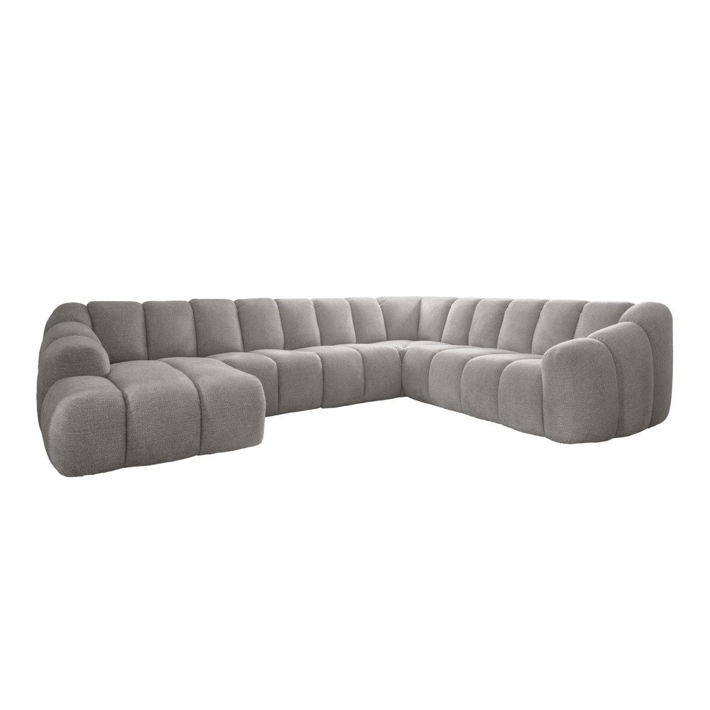 Világosszürke sarokkanapé (jobb oldali-U alakú) Shell – Miuform