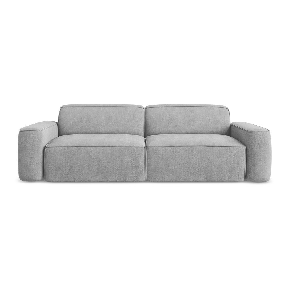 Világosszürke zsenília kanapé 244 cm Omao – Makamii