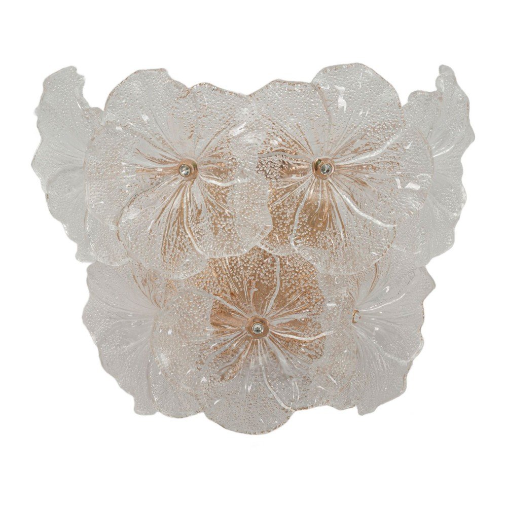 Aranyszínű üveg fali lámpa Ibiscus – Mauro Ferretti